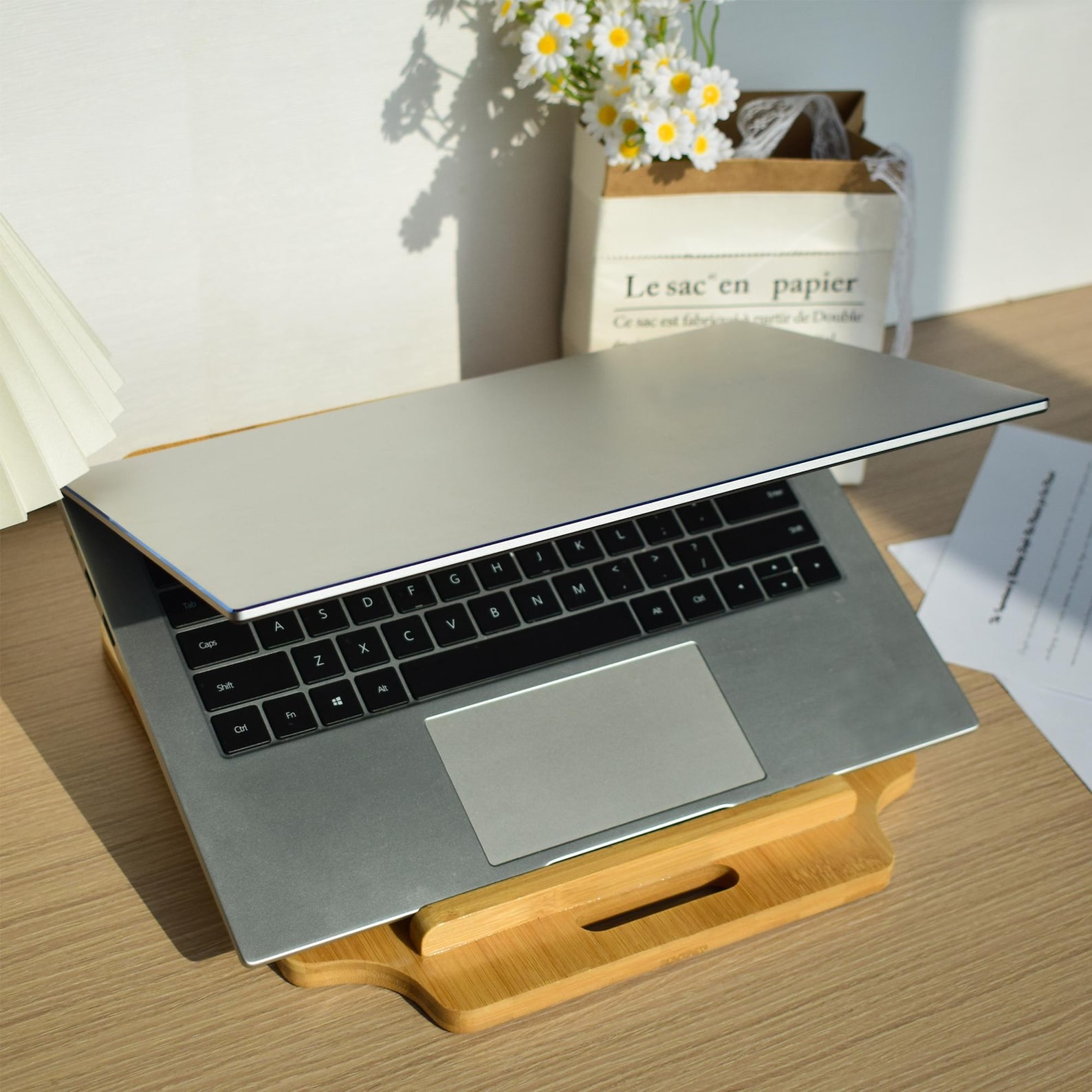Custom Laptop Holder,bamboo and Wood Computer Stand,wood Laptop Riser ...