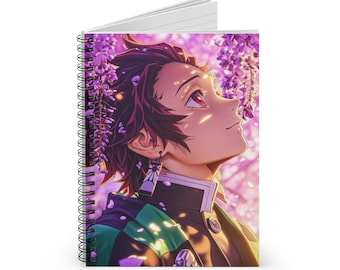Cahier à spirales Tanjiro Kamado - Ligne lignée