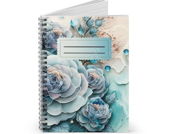 Cahier à spirales floral - Ligne lignée