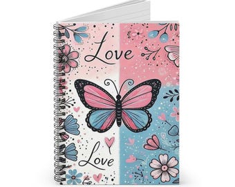 Cahier à spirales papillon - Lignes lignées