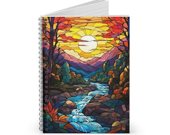 Cahier à spirales Vitrail Montagne - Ligne lignée