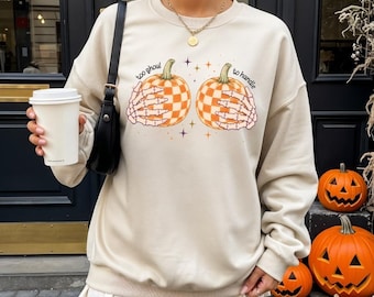 Sexy Halloween Sweatshirt, Retro Skelett Herbst Sweater, Spooky Season Pullover, Vintage Kürbis Boobs Pulli, Lustiges Halloween Geschenk