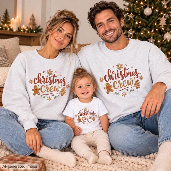 Weihnachtspullover für Paare und Familien, Matching Family Sweatshirt, Couple Weihnachtsgeschenk, Mama Papa Mini Pullover Weihnachten Set