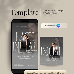 Luxury Minimal Canva Flyer for Lash Academies – High-End Beauty Branding Design