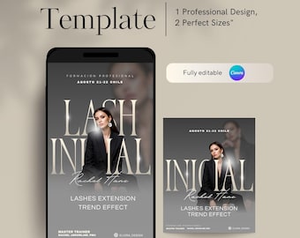 Luxury Minimal Canva Flyer for Lash Academies – High-End Beauty Branding Design