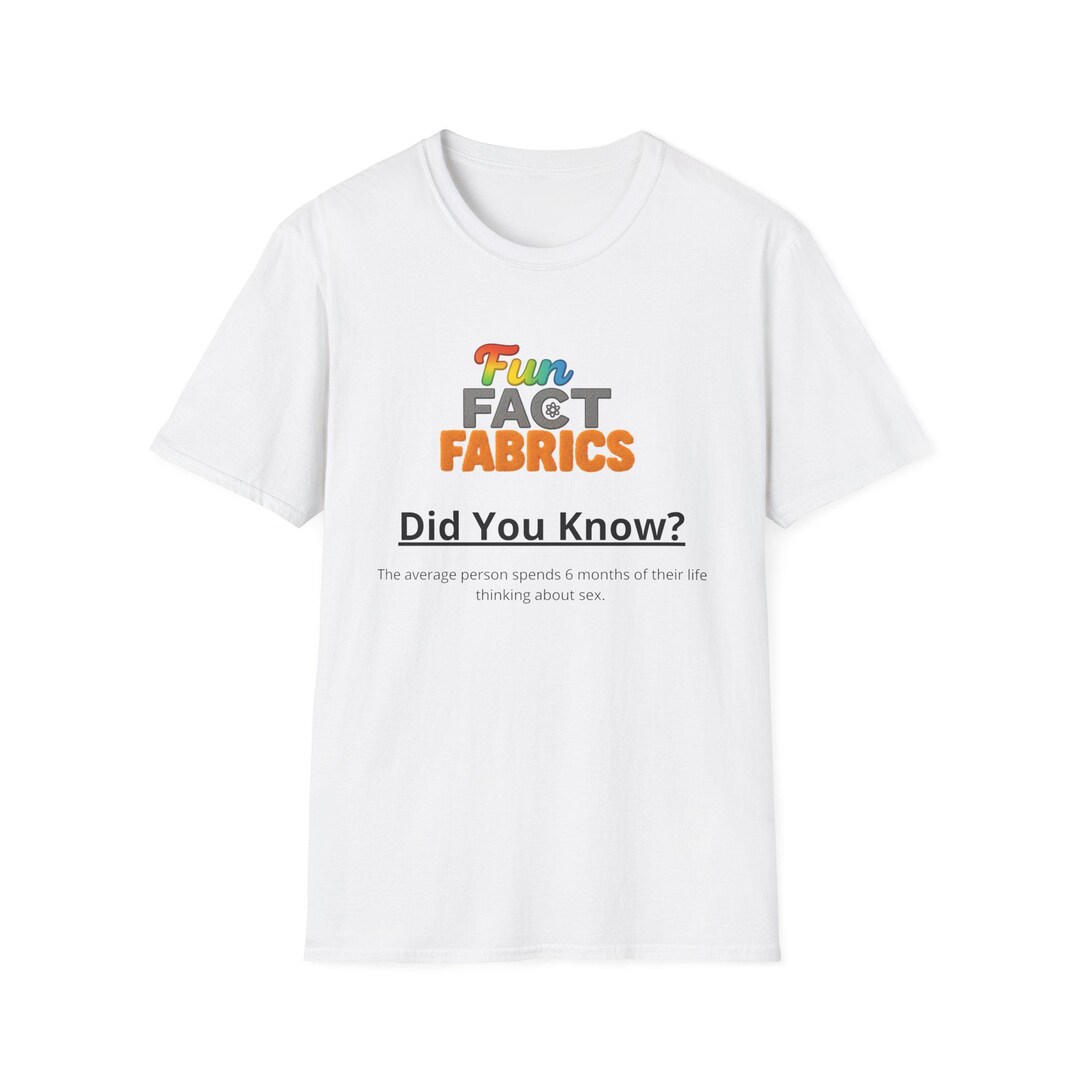 Fun Facts Unisex T-shirt - Perfect for Teachers, Casual Wear, and ...