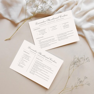 Recipe Card Templates (2 Styles) | Editable Canva Recipe Cards | 3 Sizes (5x3, 6x4, 7x5)