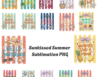 Sunkissed Summer Sublimation PNG | Beach Vibes Graphic (Digital File)