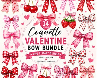 Valentine Bow PNG | Pink Ribbon Clipart | Cute Bow Sublimation Design | Heart Bow Digital Download | Girly Valentine PNG