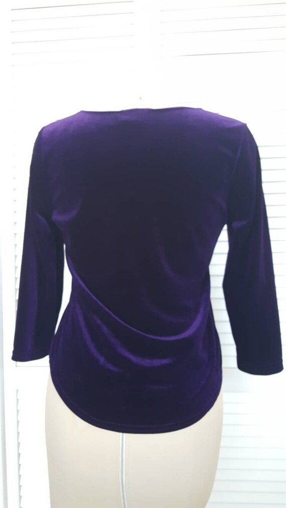 Purple Lounge Wear/Velour Feel Pants and Top - image 3