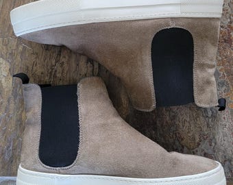 Suede Italian Booties/ Frau / Womens Size 38/High Top Sneakers