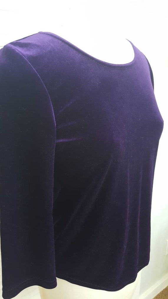 Purple Lounge Wear/Velour Feel Pants and Top - image 6