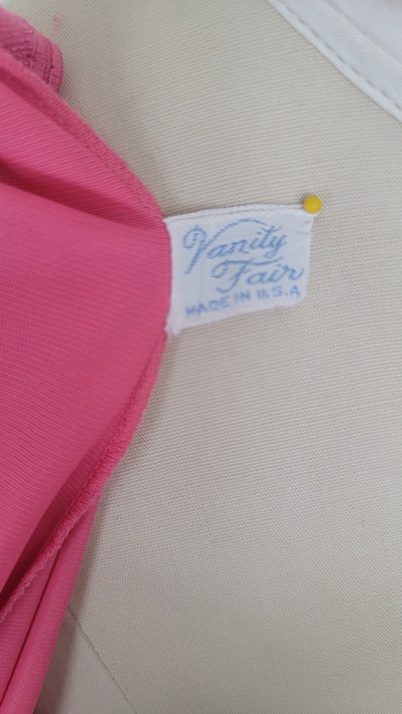 VTG Vanity Fair Hot Pink Slip/ Half slip/ Large/C… - image 7