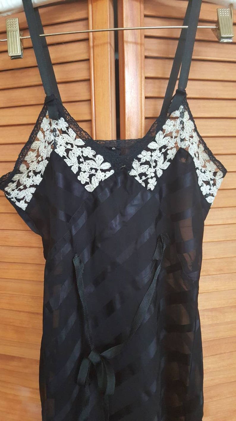 1920s Vintage RompersStep inBlack TulleTambour Embroidery