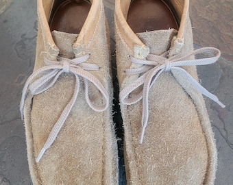 Y2K Clark's Wallabees/ 8.5 Medium/ Tan Suede Ankle Boots/ Chukka Shoes