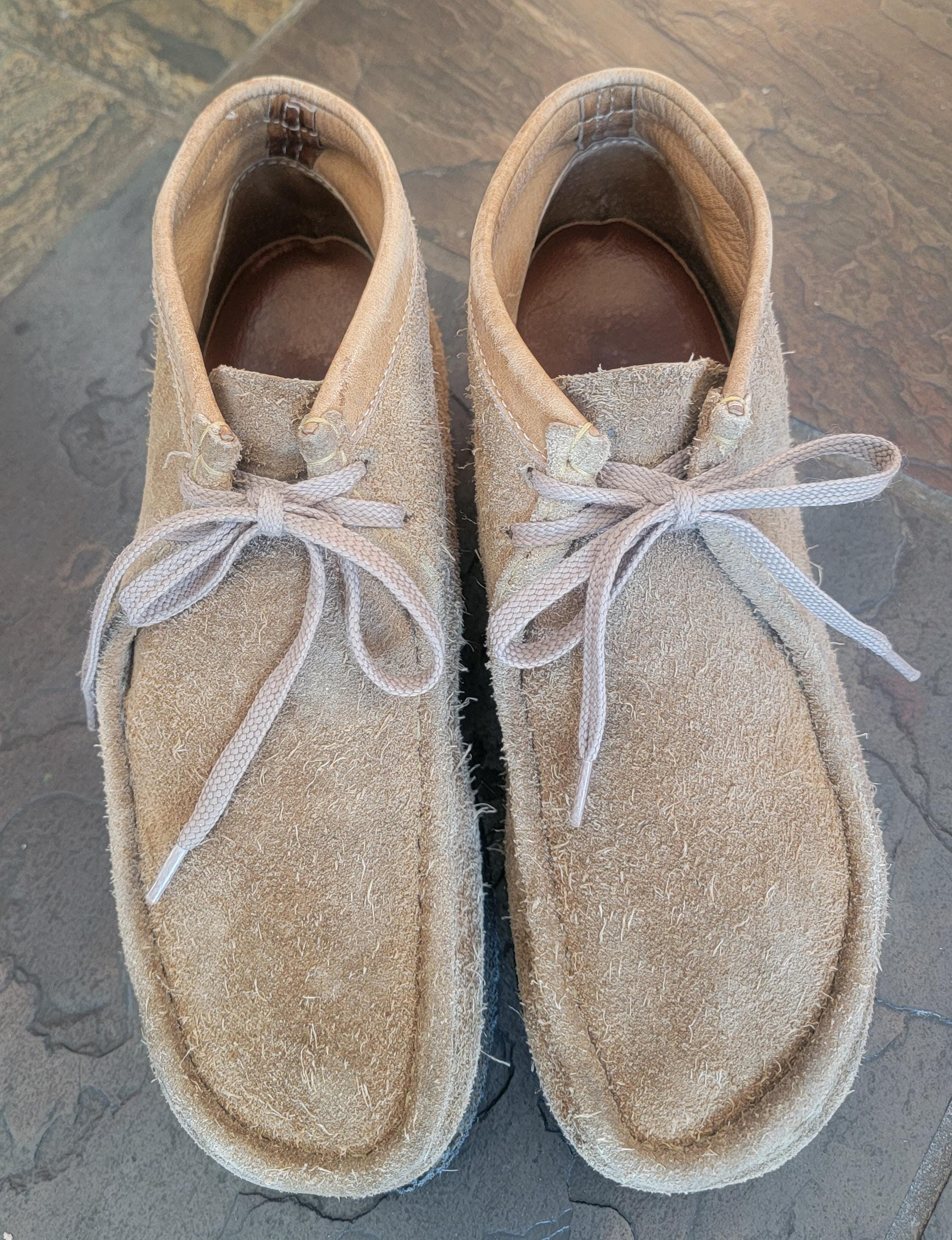 Clarks Tan Suede Chukka Wallabee-Style Boots Clarks Wallabees Boots Shoes Maple Womens 10 Narrow - Etsy main image 4