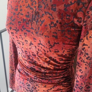 open lace back dress Fuzzi Red Floral Print Ruched Long Sleeve Knee Length Dress  The Closet  New York