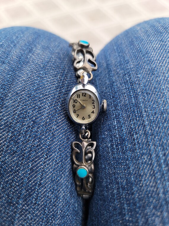 Vintage Turquoise watch band/ Timex Watch/ Woman's Wa… Gem