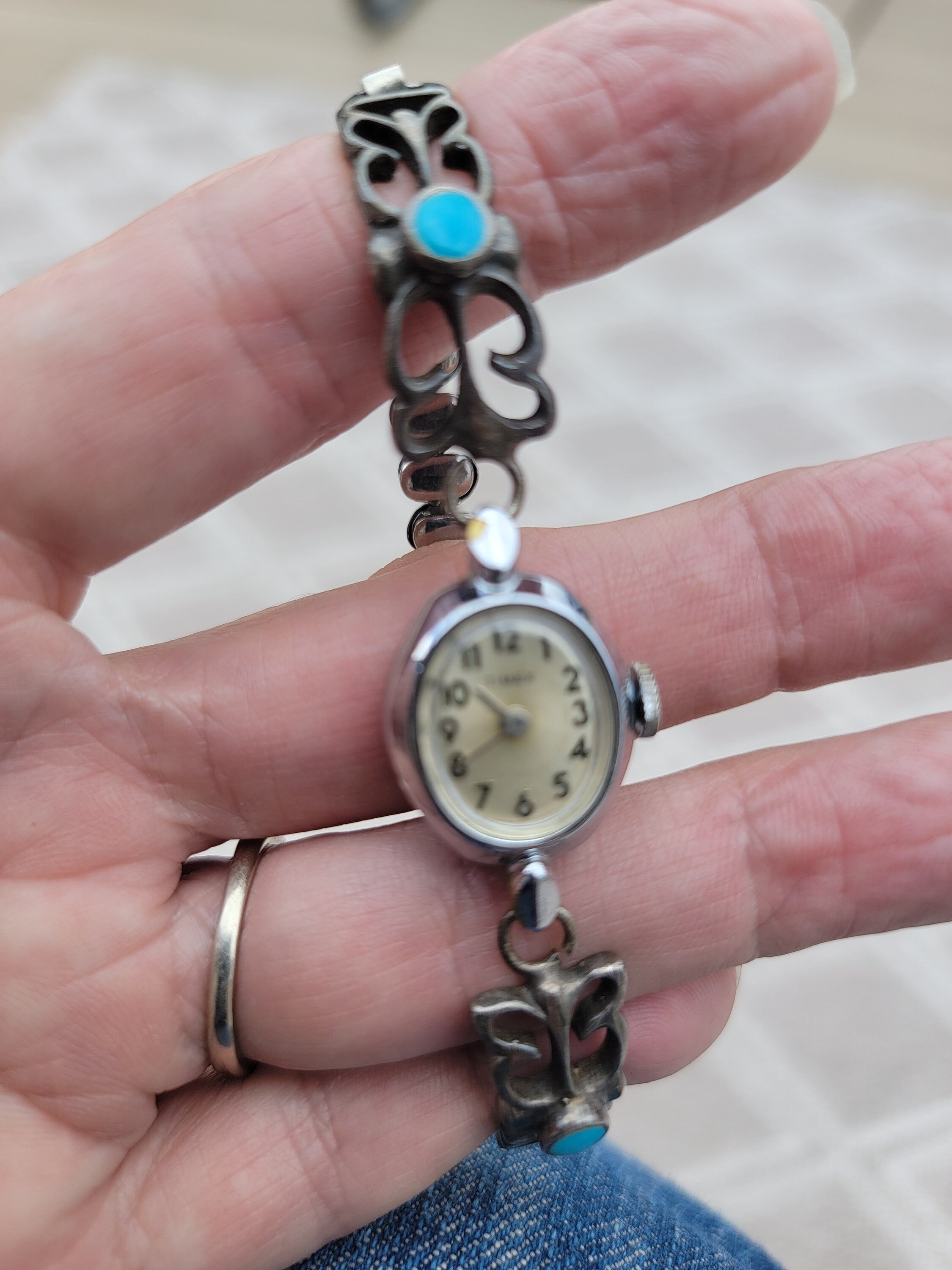 Vintage Turquoise Watch Band/ Timex Watch/ Woman's Watch Etsy