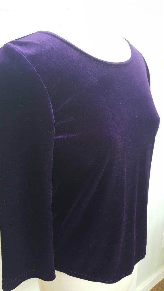 Purple Lounge Wear/Velour Feel Pants and Top - image 2