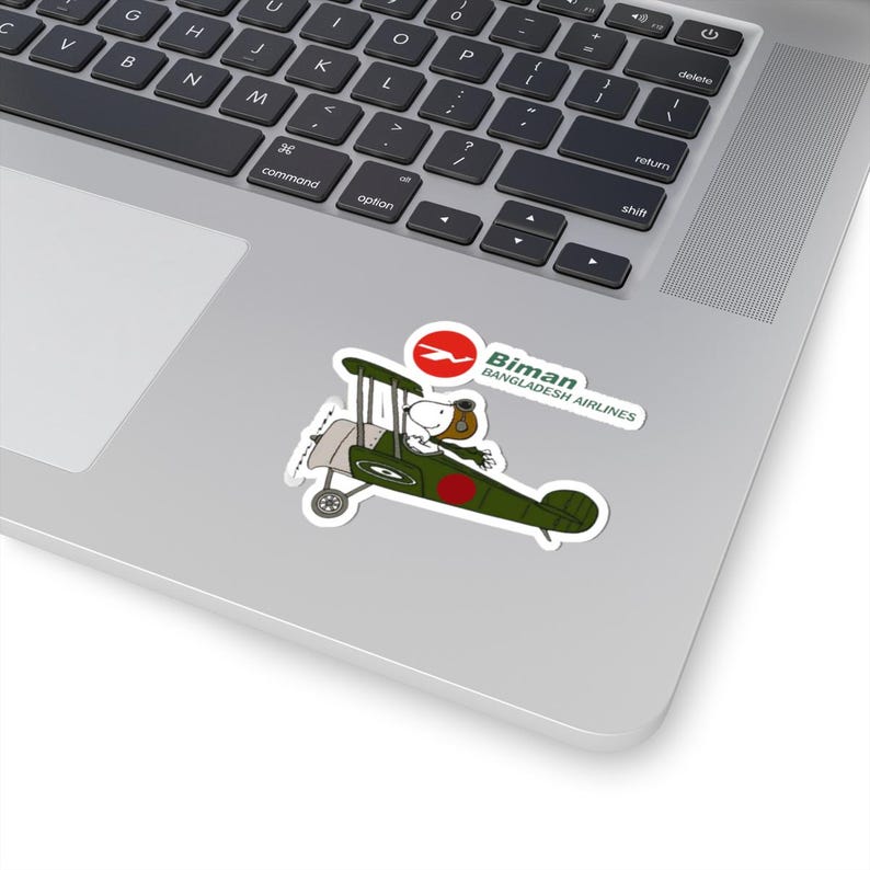 Snoopy Pilot Plane Kiss-cut Sticker | Biman Bangladesh Airlines Logo - Etsy