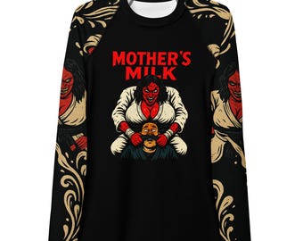 Womens Halloween BJJ Rash Guard, Mothers Milk Jiu Jitsu No Gi Compression Top