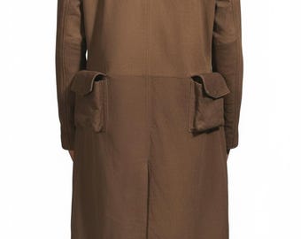 A7 Military-Style Long Cotton Coat | Dystopian Cosplay Trench Coat | NCR Ranger Costume | Fallout New Vegas Duster Veterans long Coat