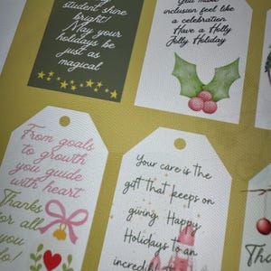 Support Team Holiday Gift Tags IEP/SLP/OT appreciation christmas tags