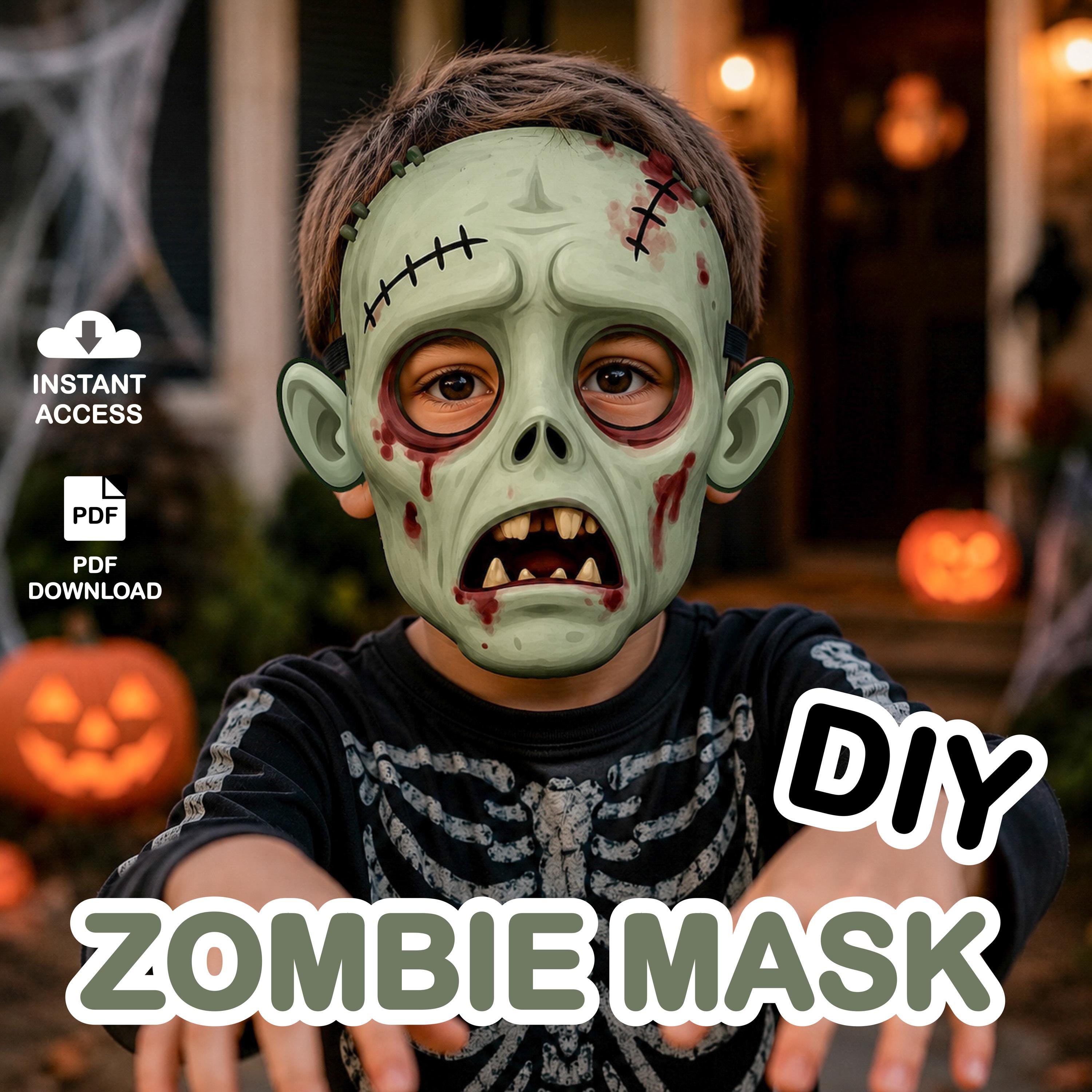Zombie-Kostüm Für Kinder – Gruseliges Halloween-Skelett-Zombie Set Mit Maske – Realistisches Horror-Outfit Für Jungen & Mädchen