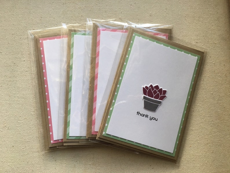 Lawn Fawn Cactus Thank You Card Set Of 4 Image 0