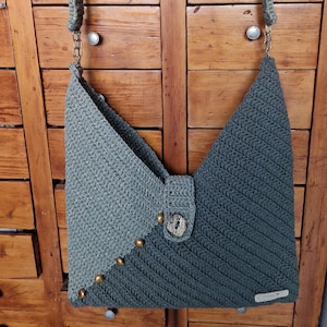 "Prieuré de l'Oranger" messenger bag - Handmade crochet
