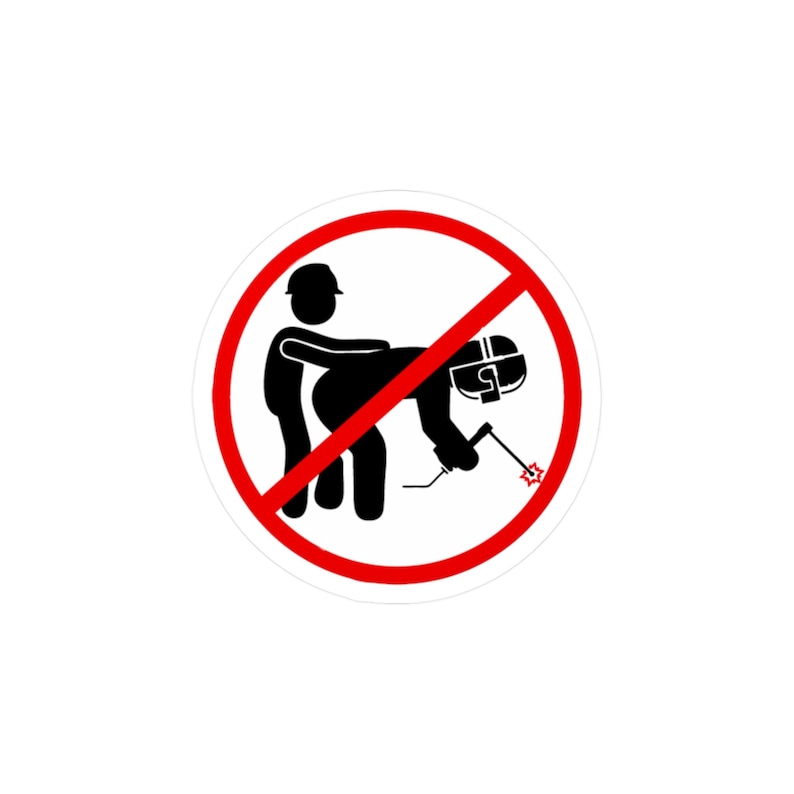 Don't F the Welder Sticker, Welder Stickers, Iron Worker Stickers, Blue Collar Humor, Welding Decal, Hard Hat Sticker, Welding Hood Decal image 3