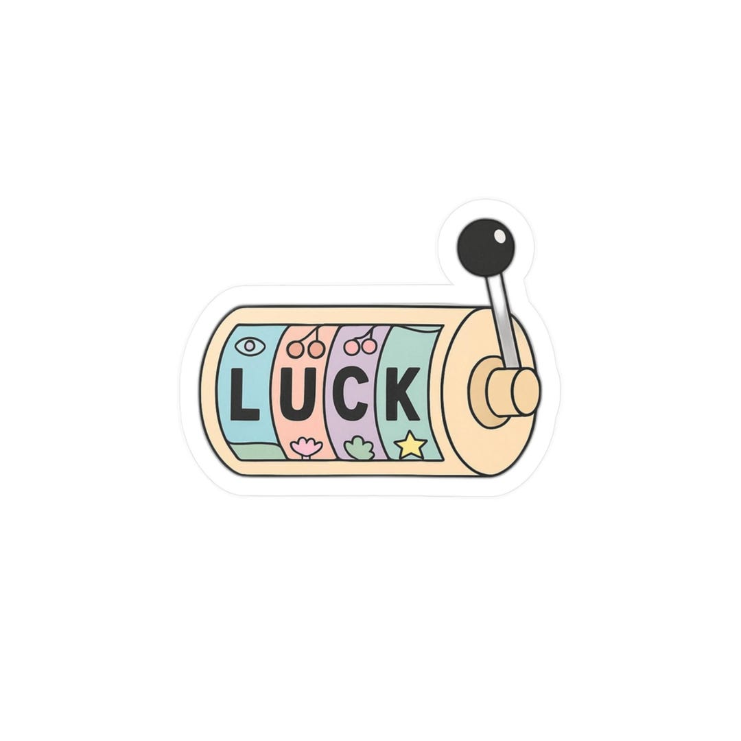 Lucky Slot Machine Sticker, Girly Sticker, Lucky Sticker - Etsy
