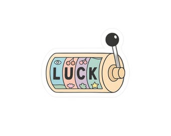 Lucky Slot Machine Sticker, Girly Sticker, Lucky Sticker
