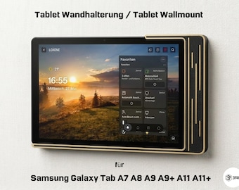 Samsung Galaxy Tab A7 A8 A9 A9+ A11 A11+ Wandhalterung mit USB-C Ladeadapter | Home Assistant Smart Home Tablet Wall Mount
