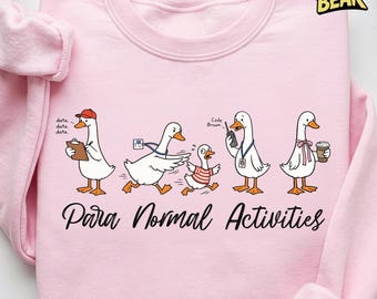 Sudadera Silly Goose para paraprofesional, cuello redondo para rutina de paraprofesional, camiseta de asistente de maestro de educación especial RBT, regalo para paraeducador