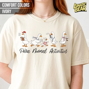 Paraprofessional Silly Goose Comfort Colors Shirt, Para Normal Activities, SpEd RBT Teacher Aide Gift Ivory