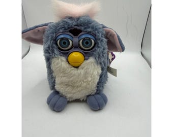 Vintage 1999 Tiger Electronics Furby Baby Cloudy Sky Blue Pink Model 70-800 NWT