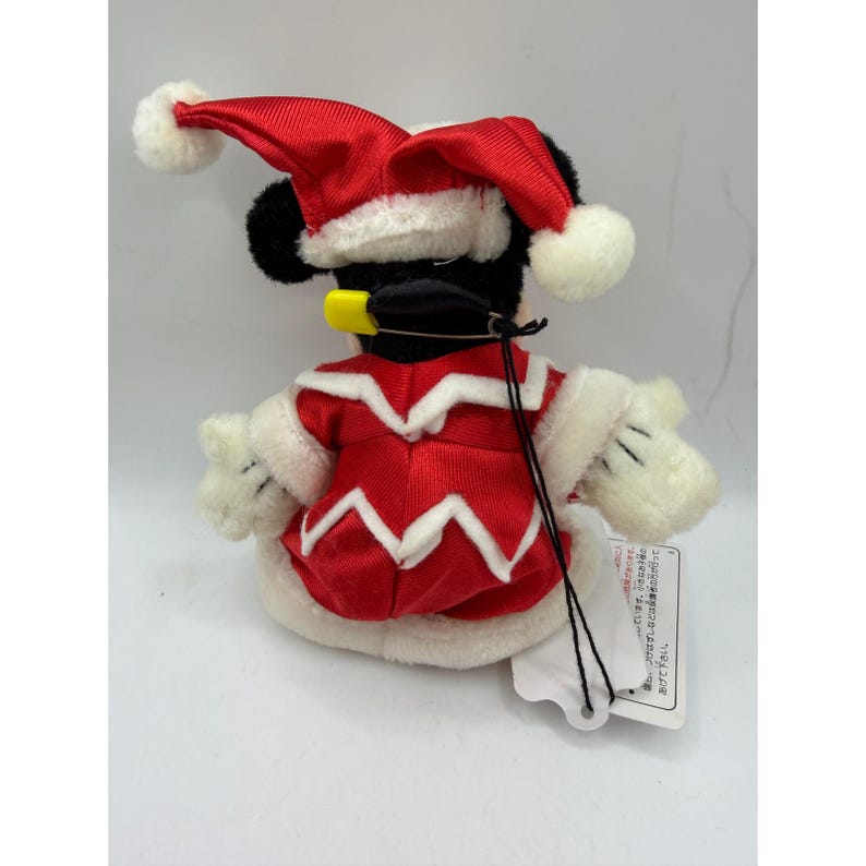 Tokyo Disneyland 20th Anniversary Minnie Mouse Christmas Plush Badge NWT 7 Inch image 2