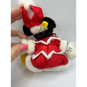 Tokyo Disneyland 15th Anniversary Minnie Mouse Christmas Plush Badge NWT 7" image 2