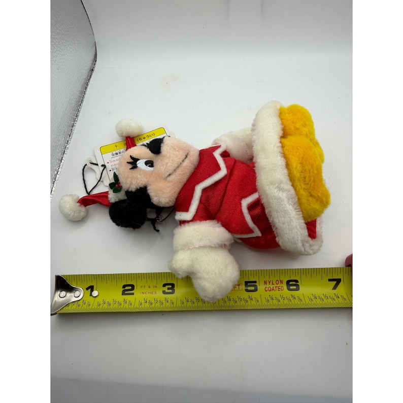 Tokyo Disneyland 20th Anniversary Minnie Mouse Christmas Plush Badge NWT 7 Inch image 6