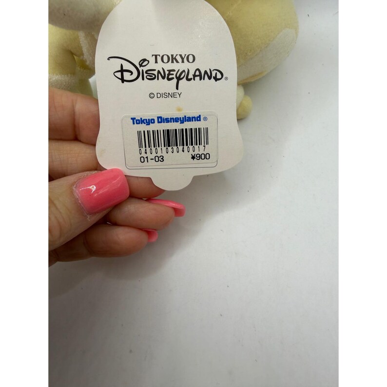 Tokyo Disneyland Mickey Mouse Christmas Plush Badge Cream Yellow Holiday Vintage image 4