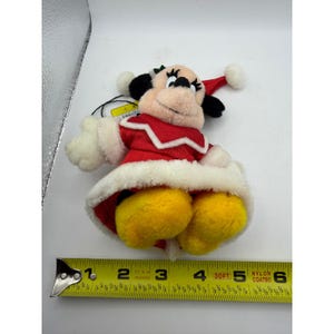 Tokyo Disneyland 20th Anniversary Minnie Mouse Christmas Plush Badge NWT 7 Inch image 7