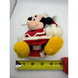 Tokyo Disneyland 15th Anniversary Minnie Mouse Christmas Plush Badge NWT 7" image 7