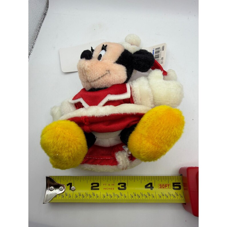 Tokyo Disneyland 15th Anniversary Minnie Mouse Christmas Plush Badge NWT 7" image 7