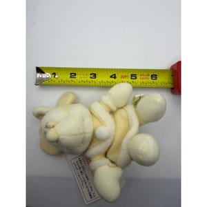 Tokyo Disneyland Minnie Mouse Plush Badge Vintage Yellow Winter Outfit 6 Inch image 6