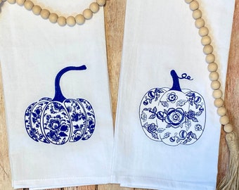 Chinoiserie Pumpkin Towels