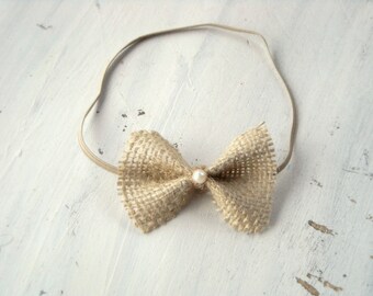 Prop de arpillera arco foto de diadema-recién nacido, país, occidental, estilo granja, niñas, mujeres