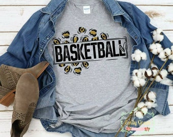 Basketball Tee- leopard print