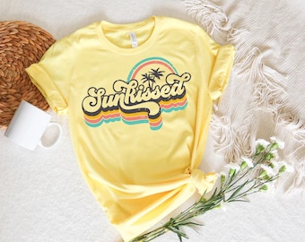 Sunkissed Tee- retro ladies graphic tee, summer